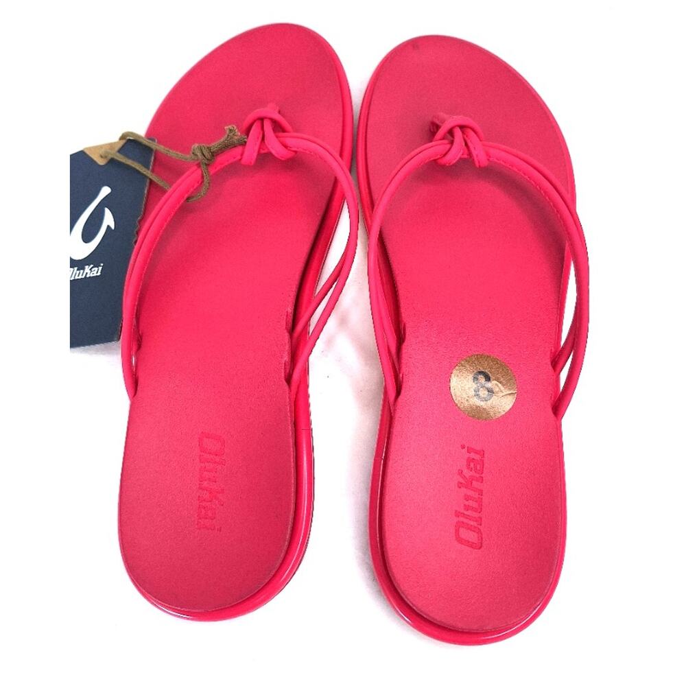 NWTOluKai Pink Women's Sandal Flip Flops - Picture 4 of 7